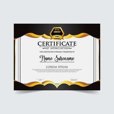 Diploma Certificate of achievement template in vector. Award Templates, achievements for companies, Best Prize Documents