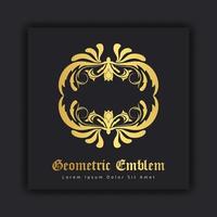 Luxury gold ornament emblem design stylish line art decorative logo. Hotel Label Template vector