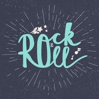 Rock and Roll Lettering vector