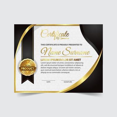 Professional certificate template diploma award design