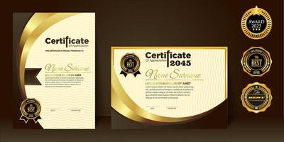 Modern Design Certificate layout concept. Simple elegant and luxurious elegant modern design diploma background vector award certificate template