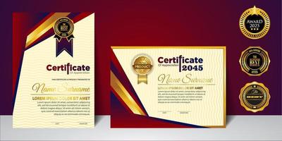 Modern Design Certificate layout concept. Simple elegant and luxurious elegant modern design diploma background vector award certificate template