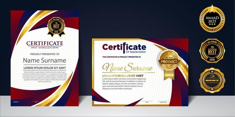 Modern Design Certificate layout concept. Simple elegant and luxurious elegant modern design diploma background vector award certificate template