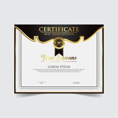 Professional certificate template diploma award design