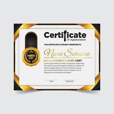 Professional certificate template diploma award design