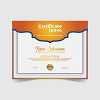 Diploma Certificate of achievement template in vector. Award Templates, achievements for companies, Best Prize Documents vector