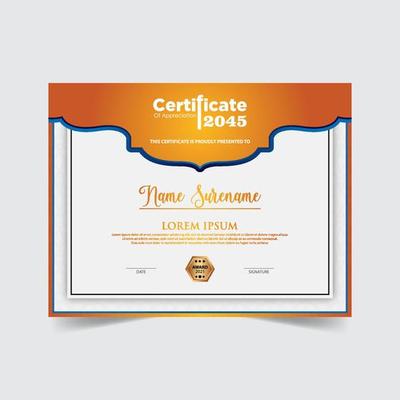 Diploma Certificate of achievement template in vector. Award Templates, achievements for companies, Best Prize Documents