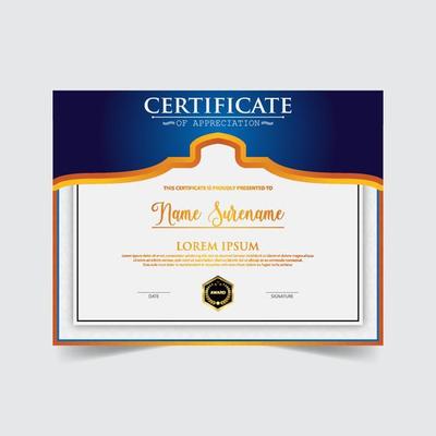 Diploma Certificate of achievement template in vector. Award Templates, achievements for companies, Best Prize Documents