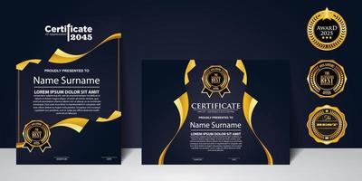 Modern Design Certificate layout concept. Simple elegant and luxurious elegant modern design diploma background vector award certificate template