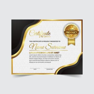 Professional certificate template diploma award design