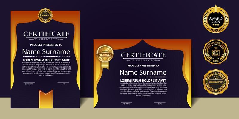 Modern Design Certificate layout concept. Simple elegant and luxurious elegant modern design diploma background vector award certificate template