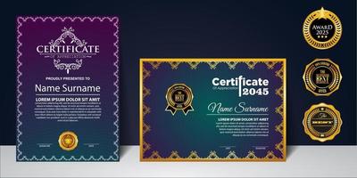 Modern Design Certificate layout concept. Simple elegant and luxurious elegant modern design diploma background vector award certificate template