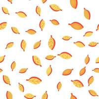 Autumn stylized leaves color seamless vector pattern