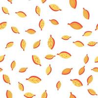 otoño, estilizado, hojas, color, seamless, vector, patrón vector