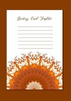 Mandala oriental template card vector