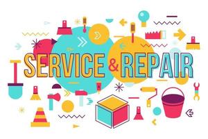 Repair shop word concept banner design vector