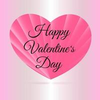 Happy Valentine's Day greeting card color design vector