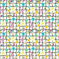 Summer stickers color seamless vector pattern