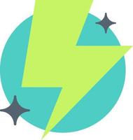 Lightning bolt, thunder flat icon vector