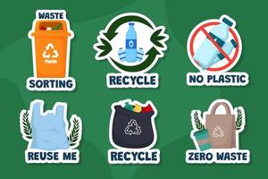 Recycling at Home Sticker vector