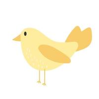 Cute bird animal - cartoon vector in hand drawn simple style on white