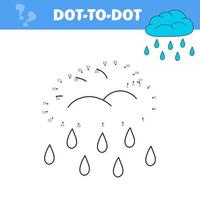 Connect the dots children educational drawing game. Dot to dot by numbers vector