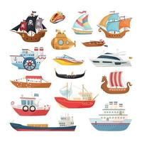 Water Transport Set vector