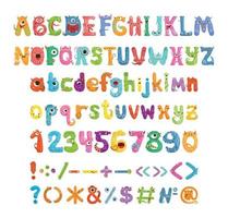 Font with Cute Monsters vector