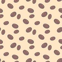 Coffee beans seamless pattern vector illustration