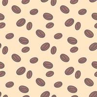 Coffee beans seamless pattern vector illustration