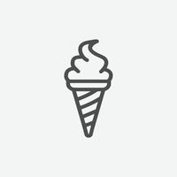 icono de vector de helado. diseño de vector de icono de helado aislado