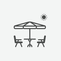 Terrace vector icon. Isolated terrace icon vector design.