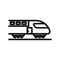 vector de icono de tren. transporte, transporte terrestre, transporte público. estilo de icono de línea. ilustración de diseño simple editable