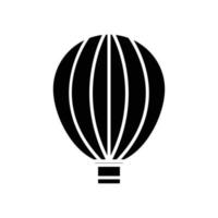 Air balloon icon vector. Transportation, Air vehicle. Solid icon style, glyph. Simple design illustration editable vector