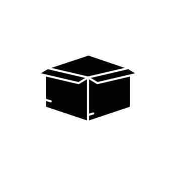 open box icon. solid icon style. suitable for packaging icon. simple design editable. Design template vector