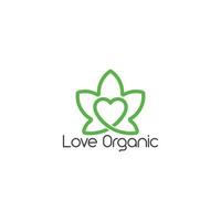 infinity love organic leaf symbol line logo vector