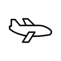 vector de icono de avión. transporte, vehículo aéreo. estilo de icono de línea. ilustración de diseño simple editable