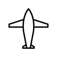 vector de icono de avión. transporte, vehículo aéreo. estilo de icono de línea. ilustración de diseño simple editable