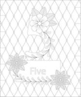 number coloring page vector