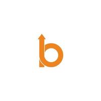 letter b overlapping loop arrow up logo vector