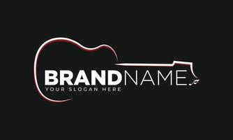 logotipo de guitarra ideas de logotipos de músicos. diseño de logotipo de inspiración vector