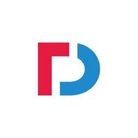 abstract letter rd slice design simple flat geometric line logo vector