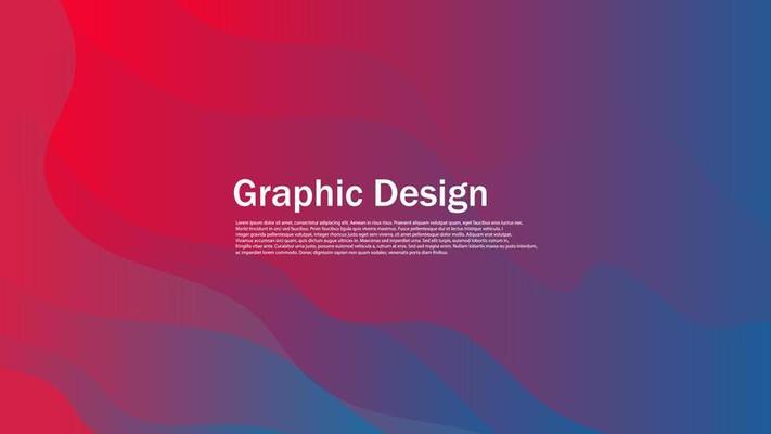 abstract gradient red and blue motion wave blend creative background