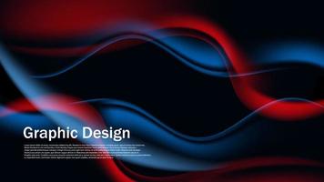 abstract gradient wave, red and blue mesh blend, dynamic wave like smoke illustration vector