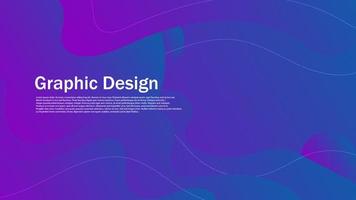 modern abstract blue and purple wave blend graphic vector