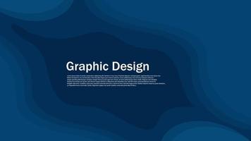 abstract multiple blue curve overlap with text, dynamic wave graphic layout background vector