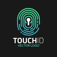 Abstract vector fingerprint icon, symbol icon