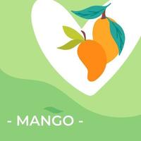 Vector fresh Mango fruit background concept