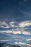 blue sky with clouds closeup photo