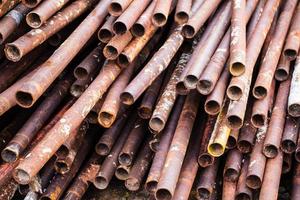 Old and rusty Scaffolding after years of used photo